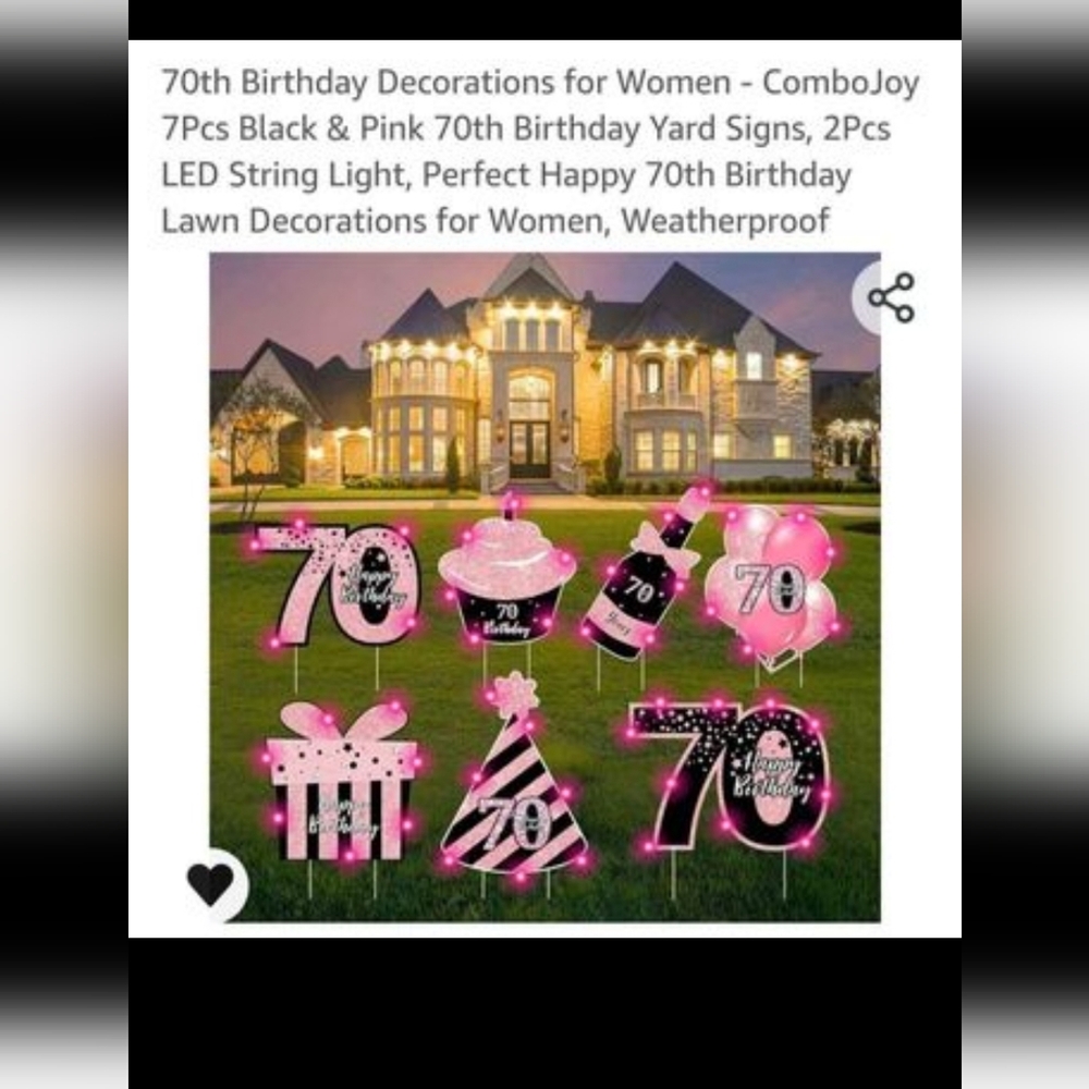 70th birthday yard signs